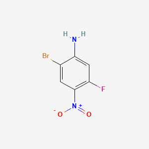 Chemical structure of 2-Bromo-5-fluoro-4-nitroaniline