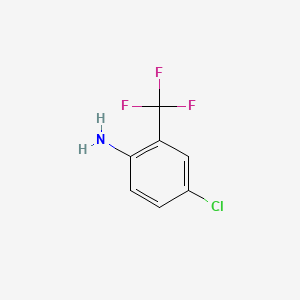Chemical structure of 4-Chloro-2-(trifluoromethyl)aniline