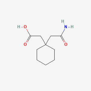 Chemical structure of 1,1-Cyclohexanediacetic acid monoamide