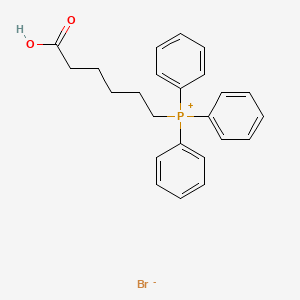 Chemical structure of (5-Carboxypentyl)triphenylphosphonium bromide