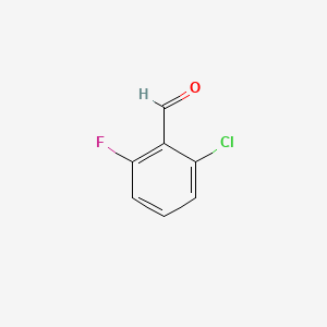 Chemical structure of 2-Chloro-6-fluorobenzaldehyde
