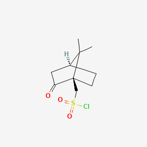 Chemical structure of (1R)-(-)-10-Camphorsulfonyl chloride