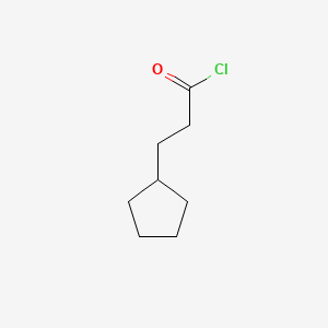 Chemical structure of Cyclopentanepropionyl chloride