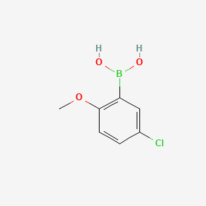 Chemical structure of 5-Chloro-2-methoxyphenylboronic acid