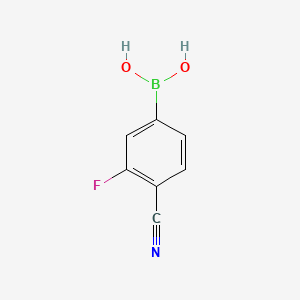 Chemical structure of 4-Cyano-3-fluorobenzeneboronic acid