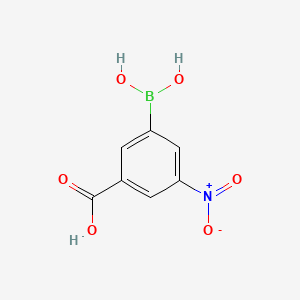 Chemical structure of 3-(Dihydroxyboranyl)-5-nitrobenzoic acid