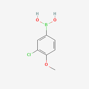 Chemical structure of 3-Chloro-4-methoxyphenylboronic acid