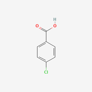 Chemical structure of 4-Chlorobenzoic acid