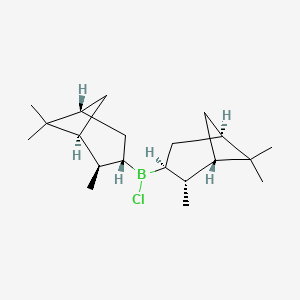Chemical structure of (+)-B-Chlorodiisopinocampheylborane