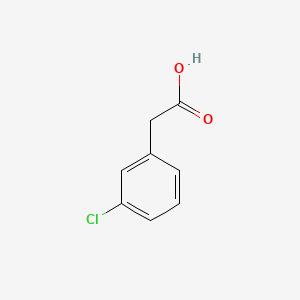Chemical structure of 3-Chlorophenylacetic acid