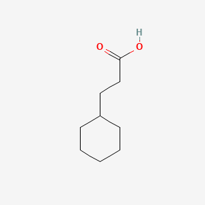 Chemical structure of 3-Cyclohexanepropionic acid