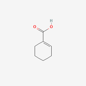 Chemical structure of 1-Cyclohexene-1-carboxylic acid