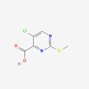 Chemical structure of 5-Chloro-2-(methylthio)pyrimidine-4-carboxylic acid