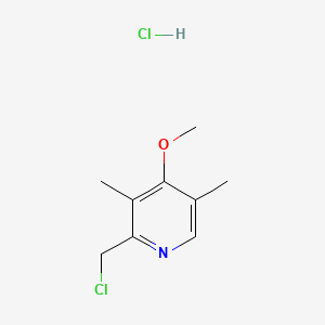 Chemical structure of 2-(Chloromethyl)-4-methoxy-3,5-dimethylpyridine Hydrochloride