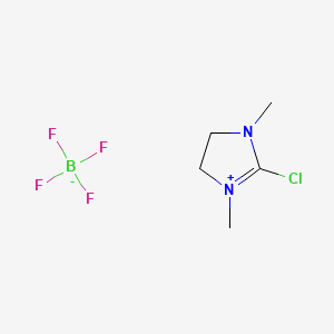 Chemical structure of 2-Chloro-1,3-dimethylimidazolidinium tetrafluoroborate