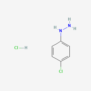 Chemical structure of 4-Chlorophenylhydrazine Hydrochloride