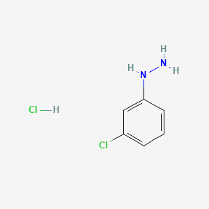 Chemical structure of 3-Chlorophenylhydrazine hydrochloride