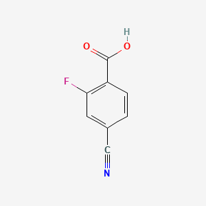 Chemical structure of 4-Cyano-2-fluorobenzoic acid
