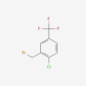 Chemical structure of 2-Chloro-5-5(trifluoromethyl)benzyl bromide