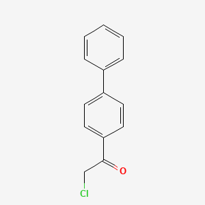 Chemical structure of 2-Chloro-4'-Phenylacetophenone
