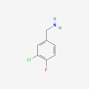 Chemical structure of 3-Chloro-4-fluorobenzylamine