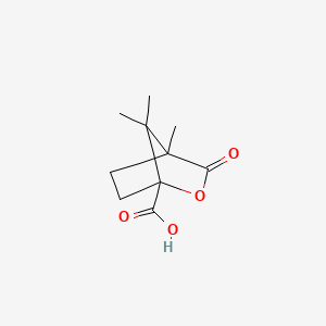 Chemical structure of (-)-Camphanic acid