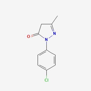 Chemical structure of 1-(4-Chlorophenyl)-3-methyl-2-pyrazolin-5-one
