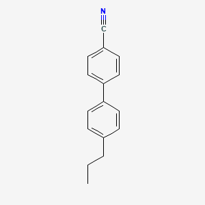 Chemical structure of 4-Cyano-4'-n-propylbiphenyl