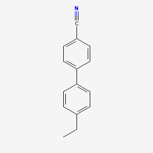 Chemical structure of 4-Cyano-4'-ethylbiphenyl