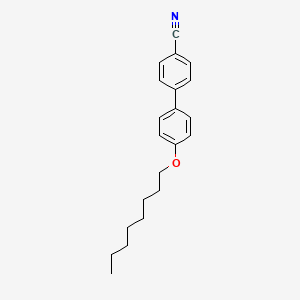 Chemical structure of 4′-(Octyloxy)-4-biphenylcarbonitrile