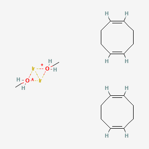 Chemical structure of (1,5-Cyclooctadiene)(methoxy)iridium dimer