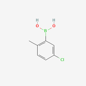 Chemical structure of 5-Chloro-2-methylbenzeneboronic acid