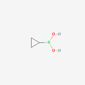Chemical structure of Cyclopropylboronic acid(contains varying amounts of Anhydride)