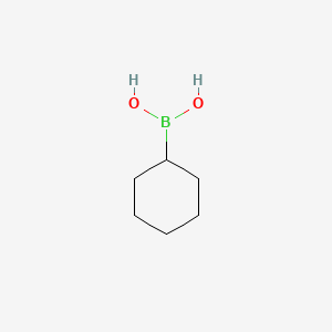 Chemical structure of Cyclohexylboronic Acid (contains varying amounts of Anhydride)