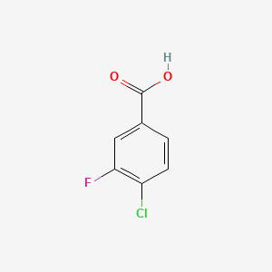 Chemical structure of 4-Chloro-3-fluorobenzoic acid