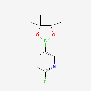 Chemical structure of 2-Chloropyridine-5-boronic acid pinacol ester