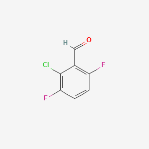 Chemical structure of 2-Chloro-3,6-difluorobenzaldehyde