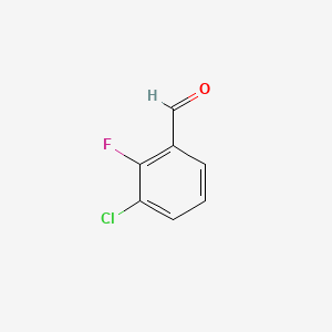 Chemical structure of 3-Chloro-2-fluorobenzaldehyde