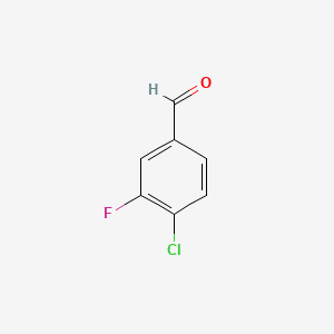 Chemical structure of 4-Chloro-3-fluorobenzaldehyde