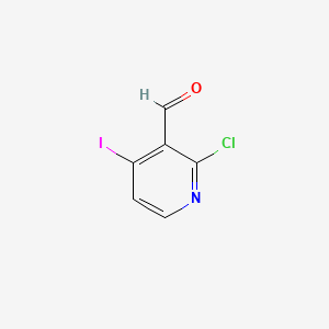Chemical structure of 2-Chloro-4-iodopyridine-3-carboxaldehyde