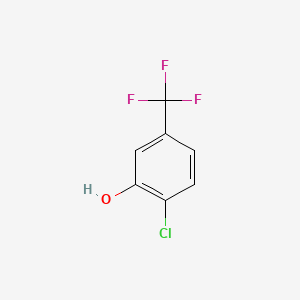 Chemical structure of 2-Chloro-5-(trifluoromethyl)phenol