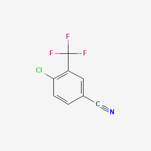 Chemical structure of 4-Chloro-3-(trifluoromethyl)benzonitrile