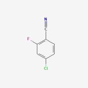Chemical structure of 4-Chloro-2-fluorobenzonitrile