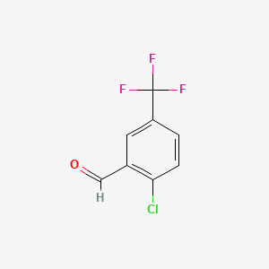 Chemical structure of 2-Chloro-5-(trifluoromethyl)benzaldehyde