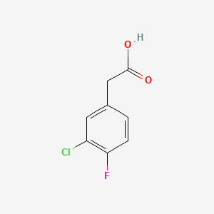 Chemical structure of 3-Chloro-4-fluorophenylacetic acid