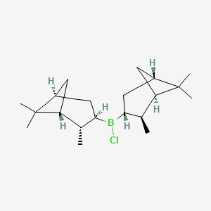 Chemical structure of (-)-B-Chlorodiisopinocampheylborane