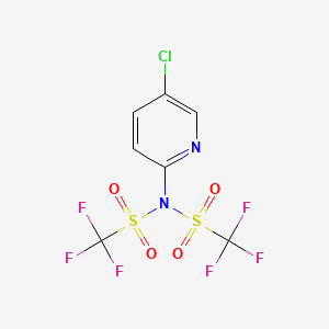 Chemical structure of N-(5-Chloro-2-pyridyl)bis(trifluoromethanesulfonimide)
