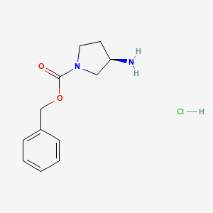 Chemical structure of (R)-1-Cbz-3-Aminopyrrolidine hydrochloride