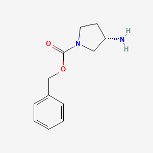 Chemical structure of (S)-(+)-1-Cbz-3-aminopyrrolidine