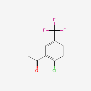 Chemical structure of Acetophenone, 2-chloro-5-trifluoromethyl-